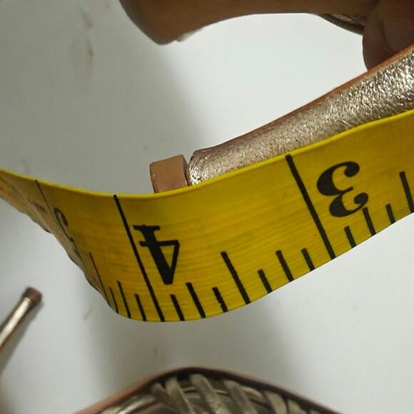 Vintage Gold Luca Luca Strappy Heels sz 36 - Picture 8 of 8